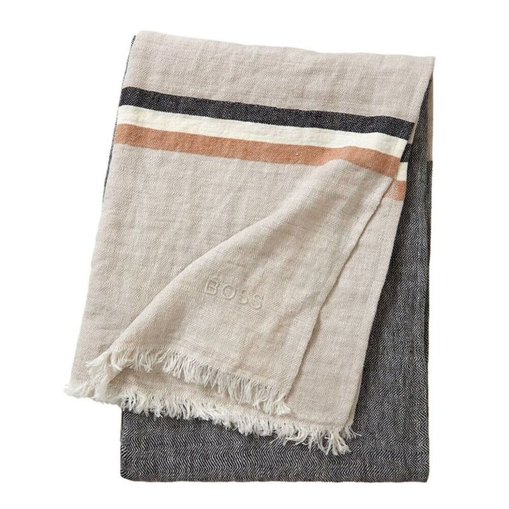 Boss Home Stripe Linen Throw - Picture 2 of 4